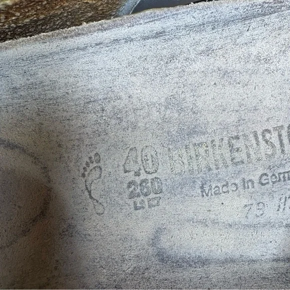 Birkenstock Madrid Women Size EU 40 US 9 Silver One Strap Slip On Sandals Shoes - Picture 7 of 7